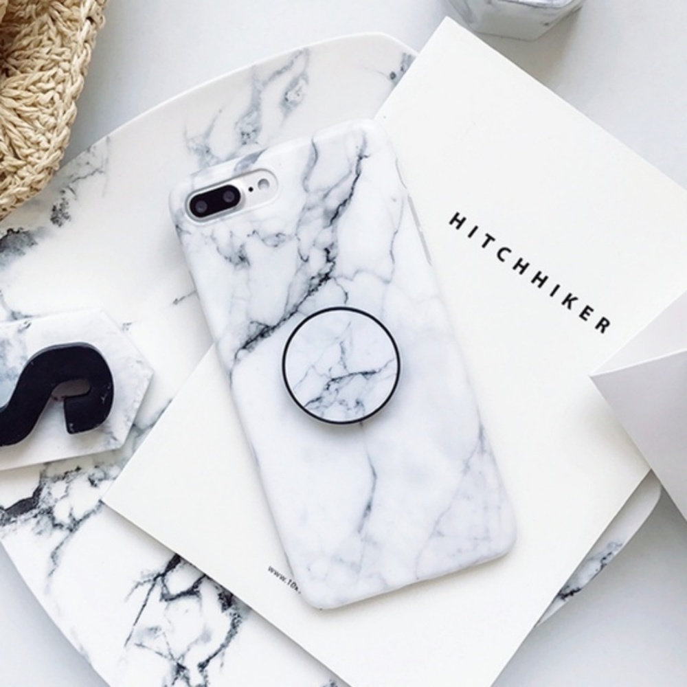 NEW iPhone 13/12/11/Pro/Max/XR Marble W/ holder iphone case - Picture 8 of 8